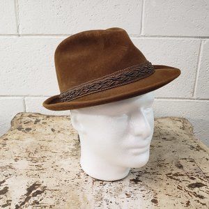 Vintage Mallory Fedora ~ Torino Quality ~ Hat ~ Rusty Brown ~ Size 7